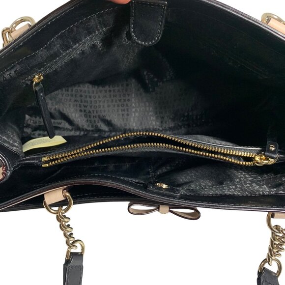 KATE SPADE New York Baldwin Street Maryanne Shoulder Bag Tote Black/Almond Leath - Picture 7 of 11